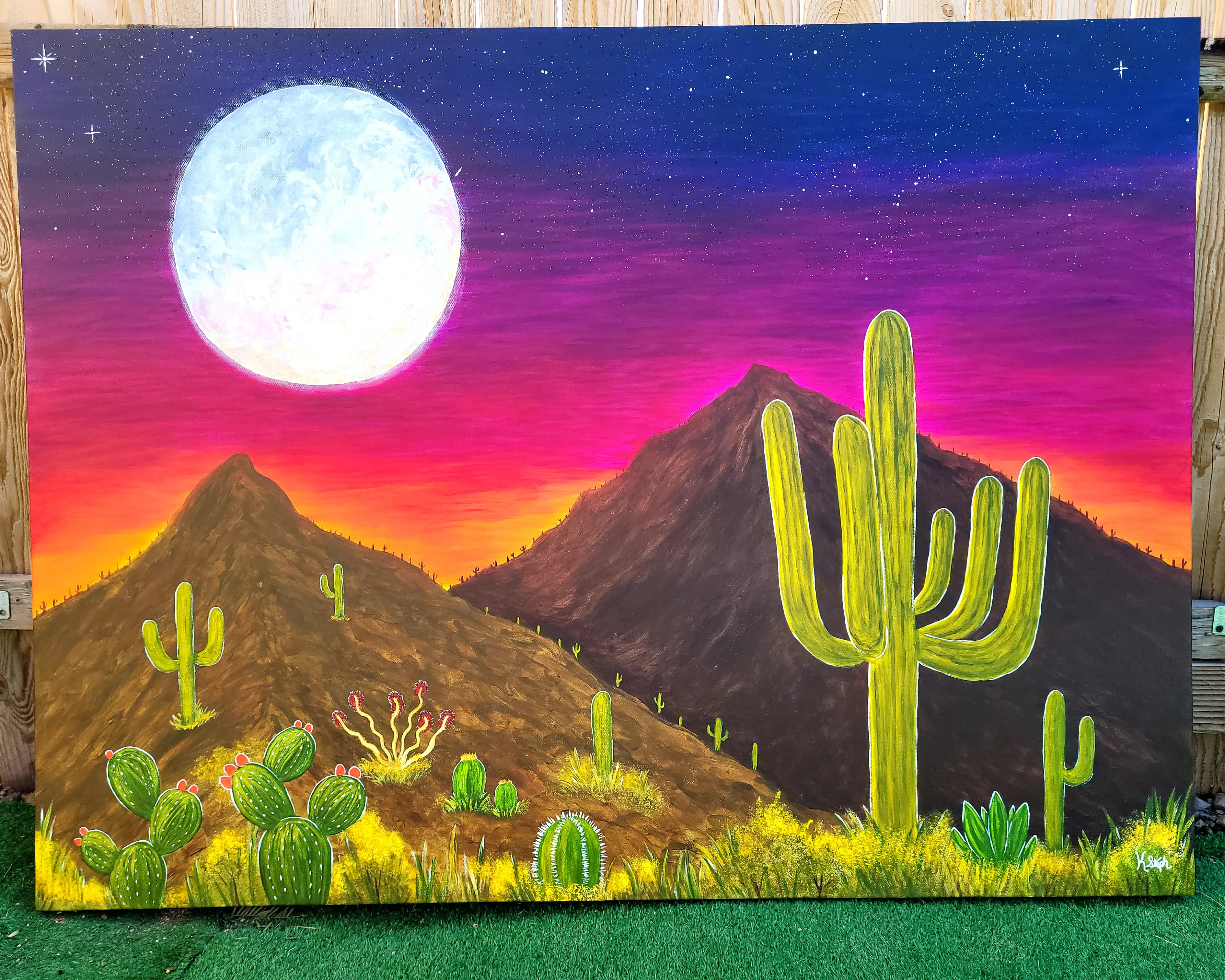 Moonrise Over the Desert